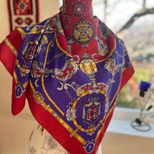 Elegant Purple and Red Scarf